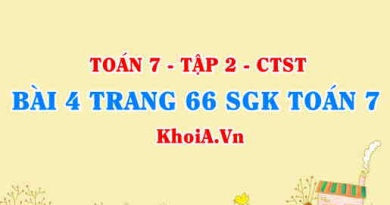 Bài 4 trang 66 SGK Toán 7 Tập 2 Chân trời sáng tạo